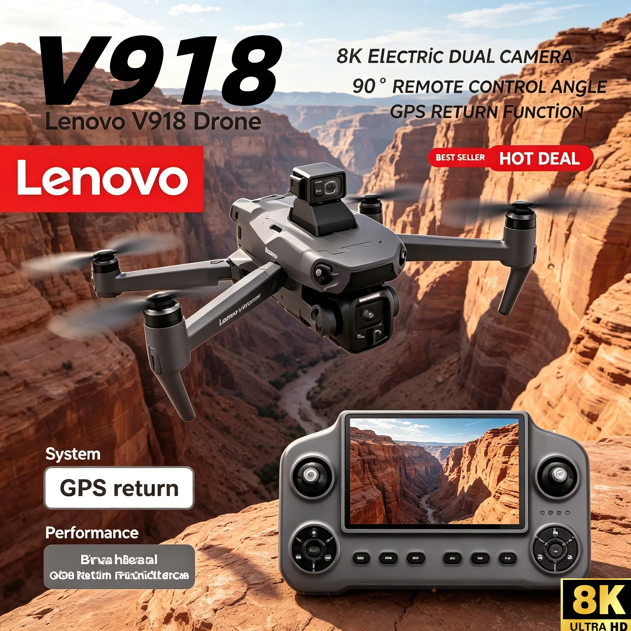 Drone Gimbal 3 Axis - V918 Max GPS Laser Obstacle Avoidance