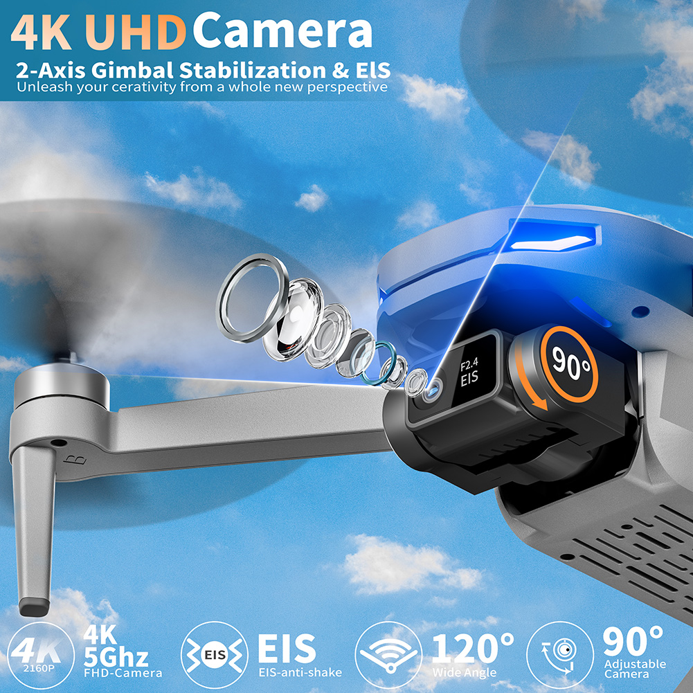 GPS Drone with Camera for Adul - Drone Gimbal 2 Axis reseña y precio