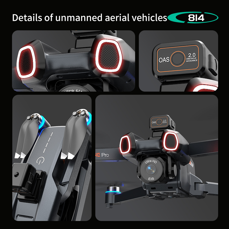 814 drone profissional 4K HD C - Drone Gimbal 2 Axis reseña y precio